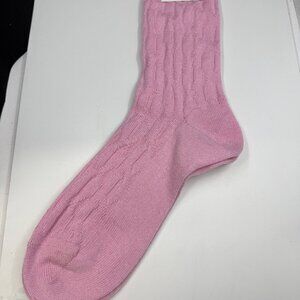 Bresciani 1970 Woman 100% Cashmere Pink Socks Size Medium New With Tags